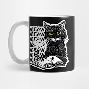 Cat Miaw: Playful and Cute Cat Design Mug